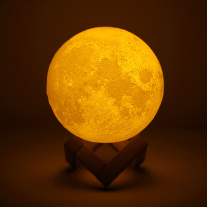 Rechargeable 3D Print Moon Lamp LED Night Light