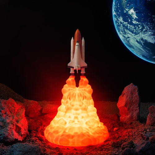 3D Print Space Shuttle Lamp Rechargeable Night Light